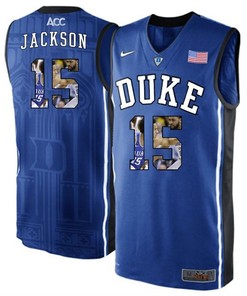 Duke Blue Devils Royal Blue Frank Jackson NCAA College Basketball Player Portrait Fashion Jersey