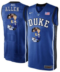 Duke Blue Devils Royal Blue Grayson Allen NCAA College Basketball Player Portrait Fashion Jersey