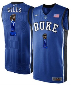 Duke Blue Devils Royal Blue Harry Giles NCAA College Basketball Player Portrait Fashion Jersey