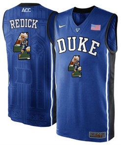 Duke Blue Devils Royal Blue JJ Redick NCAA College Basketball Player Portrait Fashion Jersey
