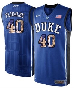 Duke Blue Devils Royal Blue Marshall Plumlee NCAA College Basketball Player Portrait Fashion Jersey
