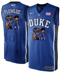 Duke Blue Devils Royal Blue Miles Plumlee NCAA College Basketball Player Portrait Fashion Jersey