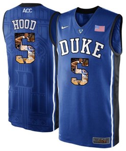 Duke Blue Devils Royal Blue Rodney Hood NCAA College Basketball Player Portrait Fashion Jersey