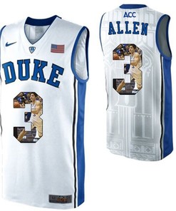 Duke Blue Devils White Grayson Allen NCAA College Basketball Player Portrait Fashion Jersey