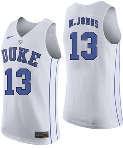 Duke Blue Devils White Matt Jones NCAA Basketball Jersey