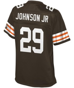 Duke Johnson Cleveland Browns Nfl Pro Line Womens Historic Logo Player Jersey - Brown
