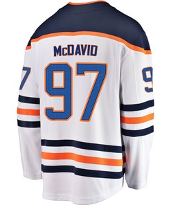 Edmonton Oilers Connor McDavid 97 Away 2022 Stanley Cup Playoffs Breakaway Men Jersey - White
