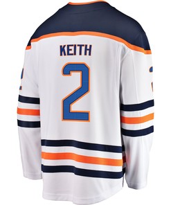 Edmonton Oilers Duncan Keith 2 Away 2022 Stanley Cup Playoffs Breakaway Men Jersey - White