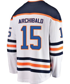 Edmonton Oilers Josh Archibald 15 Away 2022 Stanley Cup Playoffs Breakaway Men Jersey - White