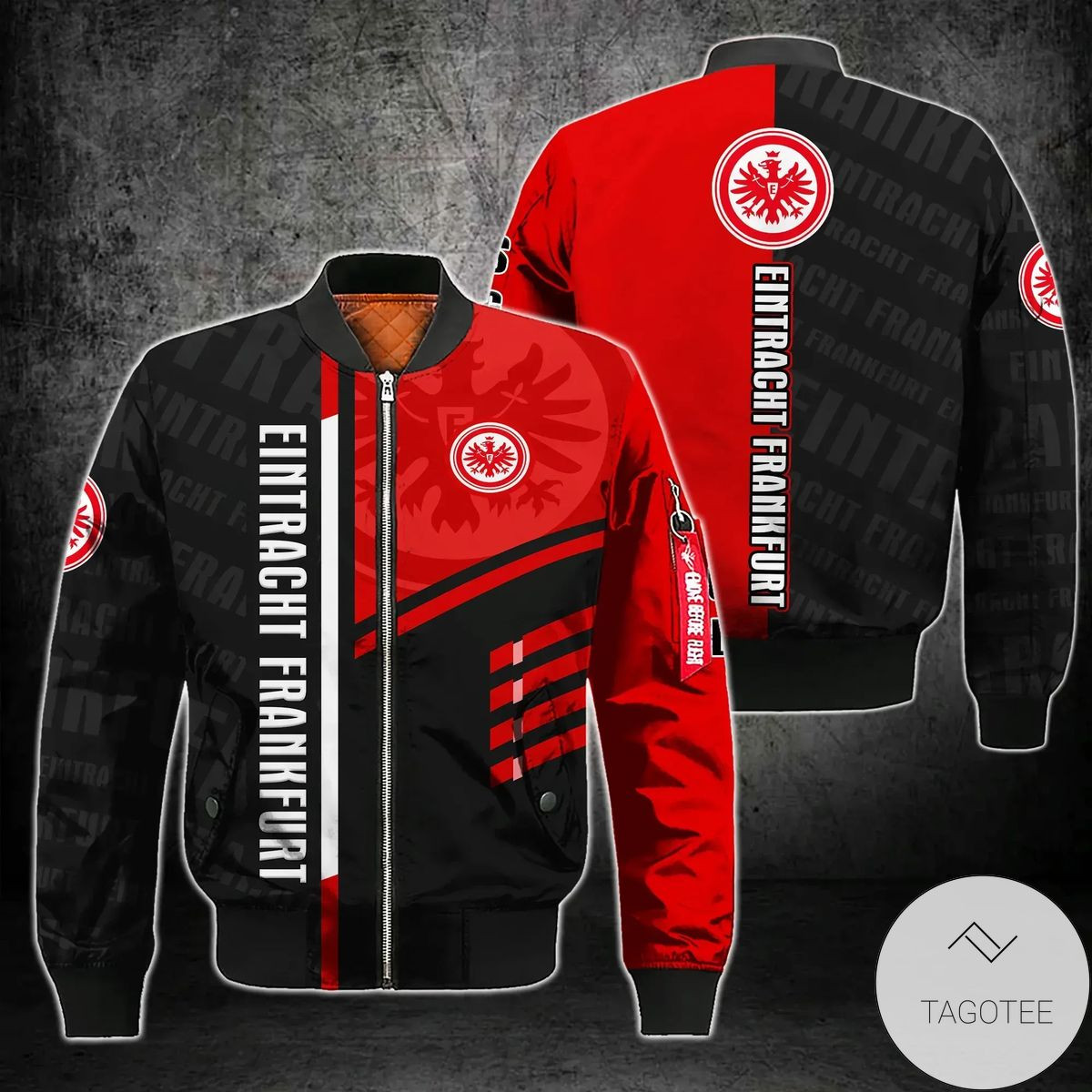 Eintracht Frankfurt Red Black Bomber Jacket