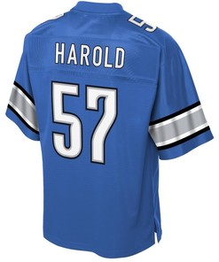 Eli Harold Detroit Lions Nfl Pro Line Historic Logo Player Jersey - Blue
