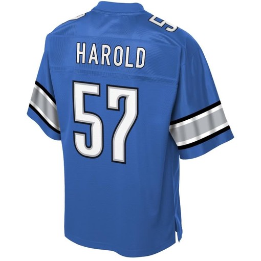 Eli Harold Detroit Lions Nfl Pro Line Historic Logo Player Jersey - Blue