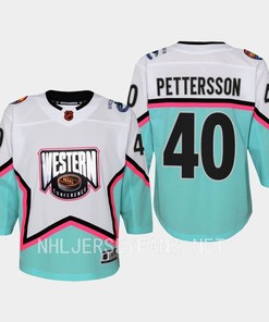 Elias Pettersson 40 Vancouver Canucks 2023 All-Star Game Jersey White Equipment