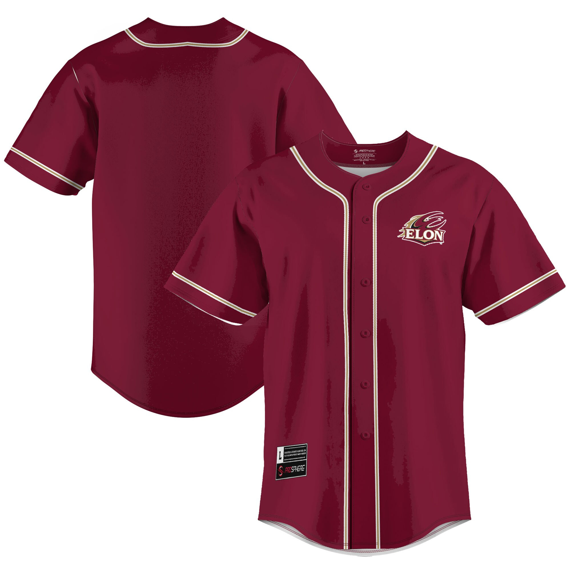 Elon Phoenix Baseball Jersey - Maroon Ncaa