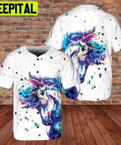 Fate Loves The Fearless Horse Colorful Lover Fabric AOP Baseball Jersey