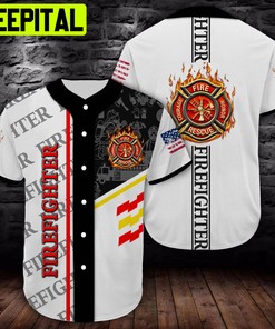 Firefighter Baseball Jersey All Over Printed Trending Baseball Jersey