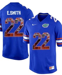 Florida Gators Emmitt Smith Royal Blue Printing Player Portrait Football Jersey