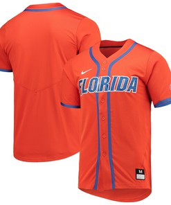Florida Gators Full-button Replica Baseball Jersey - Orange Ncaa