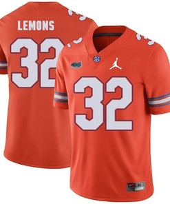 Florida Gators Orange Adarius Lemons Jordan Brand Football Jersey