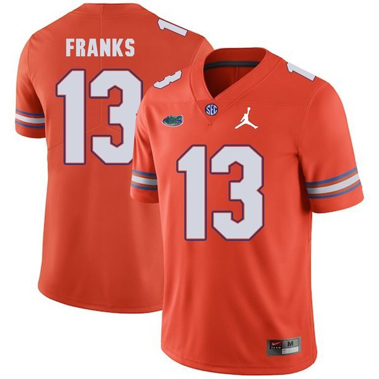 Florida Gators Orange Feleipe Franks Jordan Brand Football Jersey