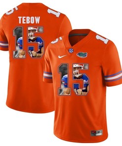 Florida Gators Orange Tim Tebow College Football Portrait Jersey