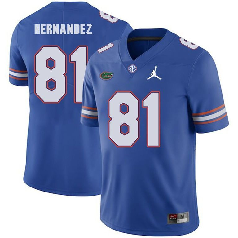 Florida Gators Royal Aaron Hernandez Jordan Brand Football Jersey