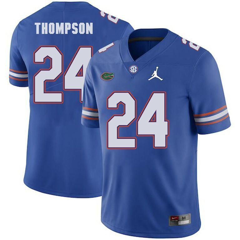 Florida Gators Royal Mark Thompson Jordan Brand Football Jersey