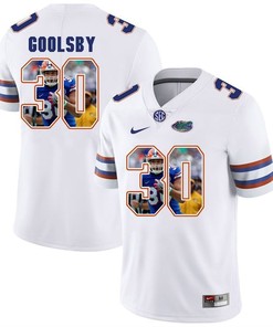 Florida Gators White DeAndre Goolsby College Football Portrait Jersey