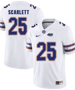 Florida Gators White Jordan Scarlett Football Player Performance Jersey