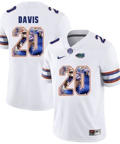 Florida Gators White Malik Davis College Football Portrait Jersey