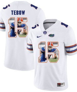 Florida Gators White Tim Tebow College Football Portrait Jersey