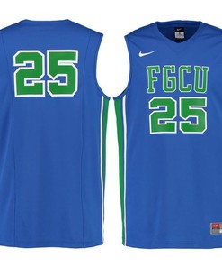 Florida Gulf Coast Eagles #25 Royal Blue Basketball Jersey