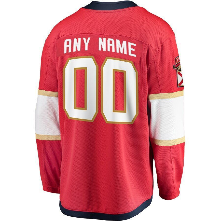 Florida Panthers Home Breakaway Custom Jersey - Red