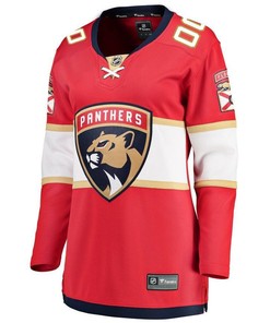 Florida Panthers Women's Home Breakaway Custom Jersey - Red