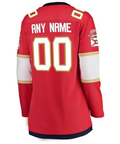 Florida Panthers Women's Home Breakaway Custom Jersey - Red