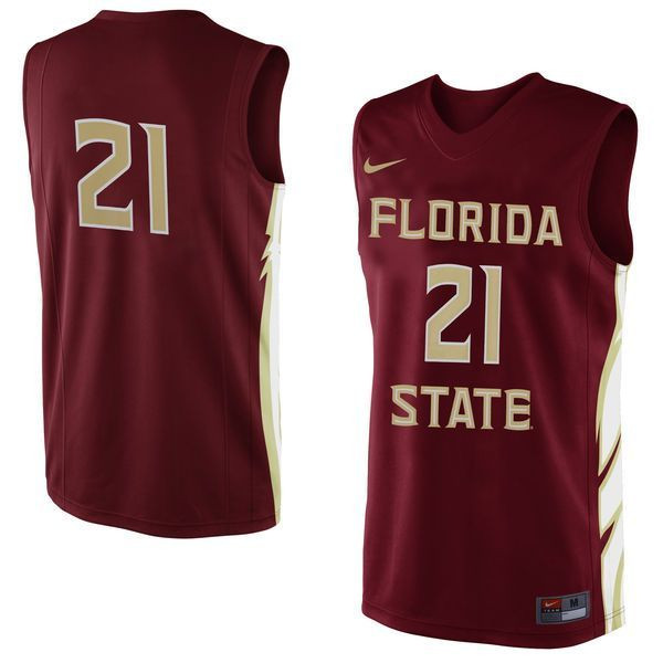 Florida State Seminoles #21 Garnet Basketball Jersey