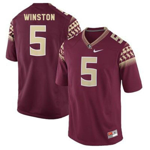 Florida State Seminoles #5 Jameis Winston Red Football Jersey