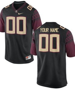 Florida State Seminoles Black Customized Football Jersey