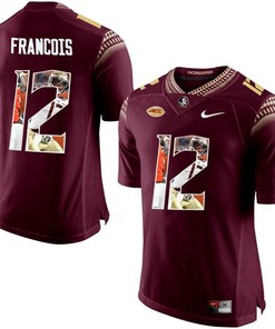 Florida State Seminoles Deondre Francois Red Printing Player Portrait Football Jersey