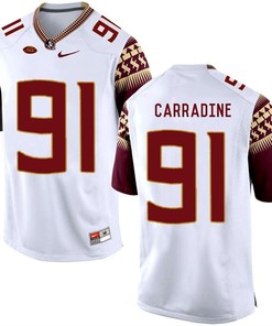 Florida State Seminoles White Tank Carradine College Basketball Jersey