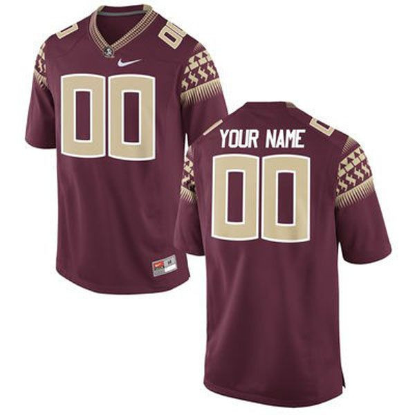 Florida State Seminoles crimson Customized Football Jersey