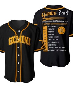 Gemini Awesome Zodiac Facts 3d Personalized 3d Baseball Jersey 310521l