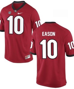 Georgia Bulldogs #10 Jacob Eason Red Football Jersey