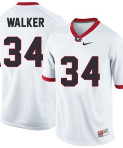 Georgia Bulldogs #34 Herschel Walker White Football Jersey