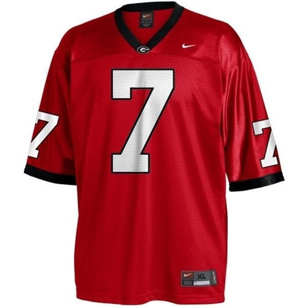 Georgia Bulldogs #7 Matthew Stafford Red Football Jersey