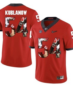 Georgia Bulldogs Red Brandon Kublanow College Football Portrait Jersey