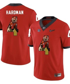 Georgia Bulldogs Red Mecole Hardman College Football Portrait Jersey