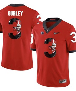 Georgia Bulldogs Red Todd Gurley College Football Portrait Jersey