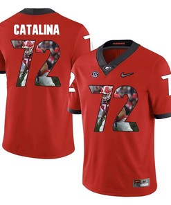Georgia Bulldogs Red Tyler Catalina College Football Portrait Jersey