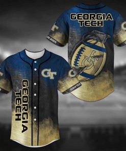 Georgia Tech Yellow Jackets NCAA Baseball Jersey Shirt Grenade
